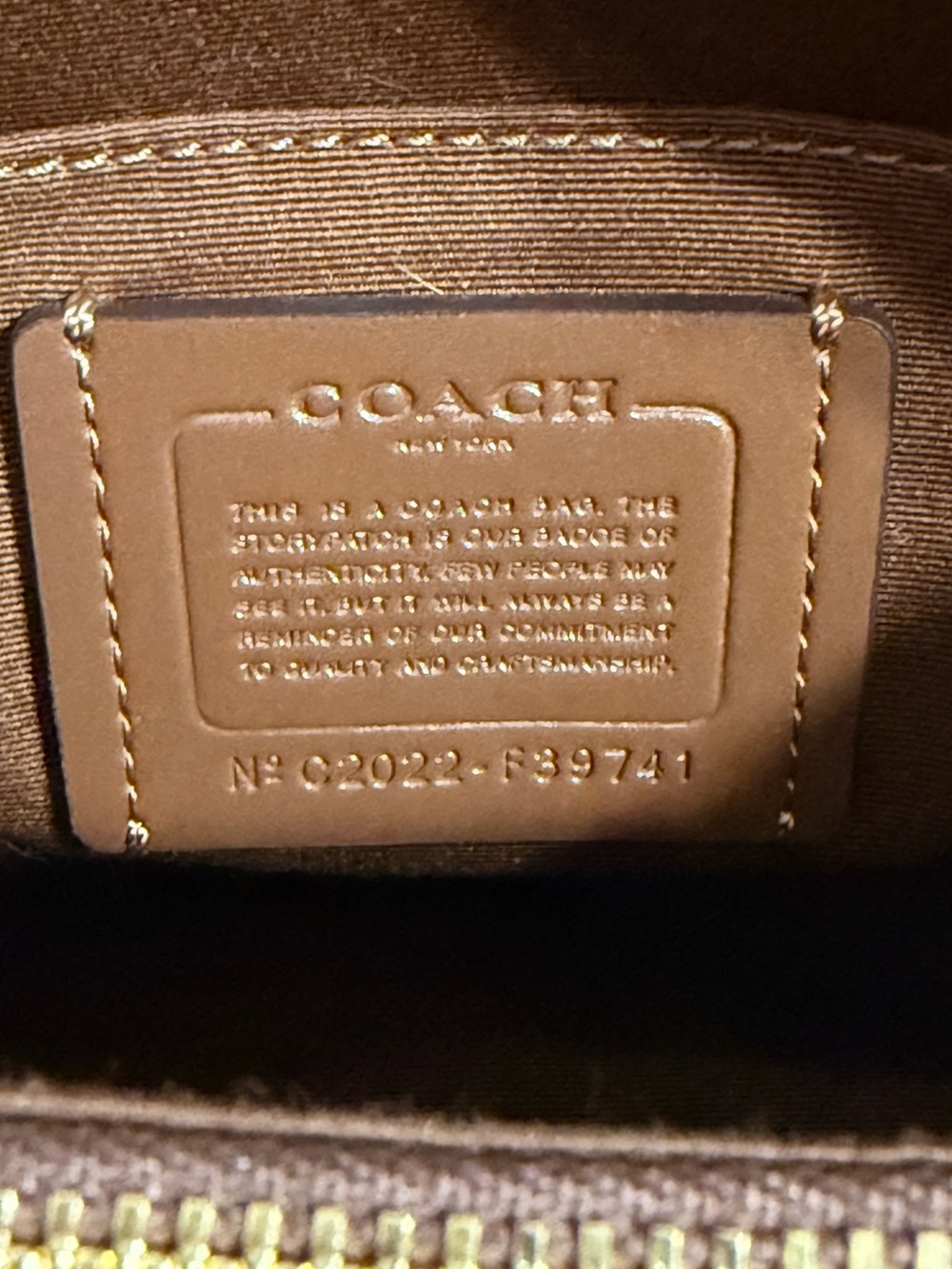 Coach Minetta Crossbody In Signature Brown Canvas Leather Monogram F39741 - Picture 10 of 10